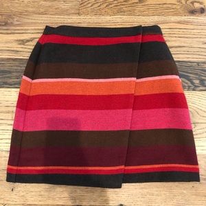 Striped wrap skirt